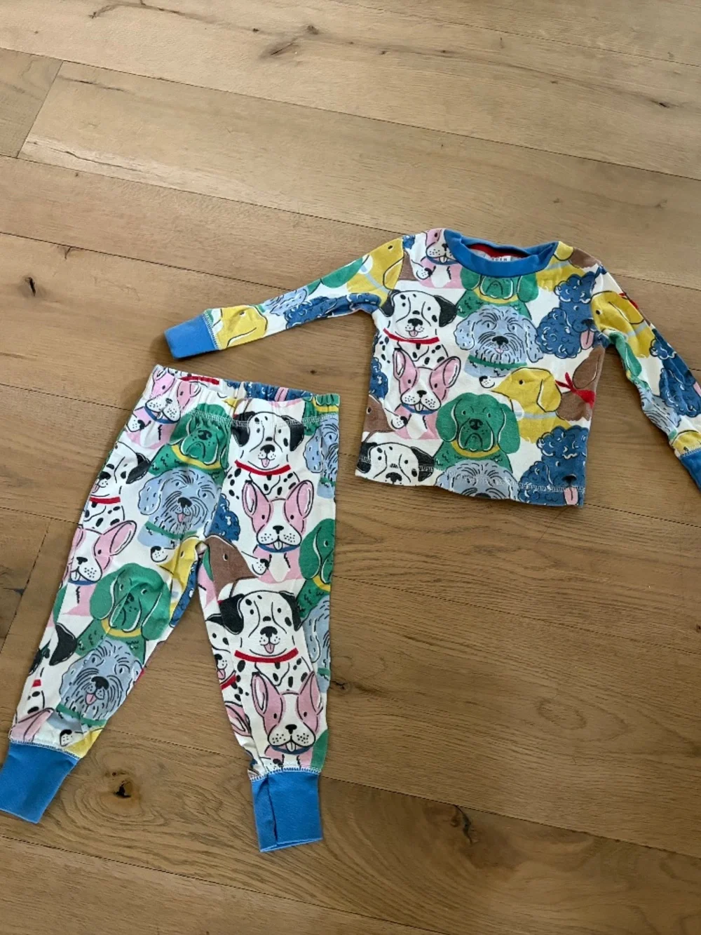 MINI BODEN KID BABY DOG  LONG SLEEVE PJ PAJAMA SET 18 24 MONTHS